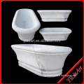 Hand Carved Natural White Stone Bathtub For Sale